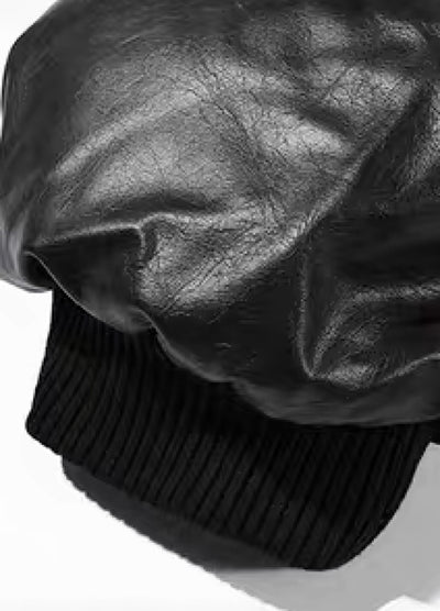 [MR nearly] Cool leather design balloon silhouette over jacket MR0067