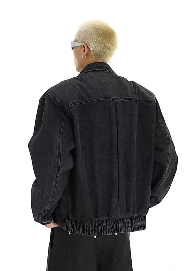 [MEBXX] Short length design simple type denim jacket MX0017