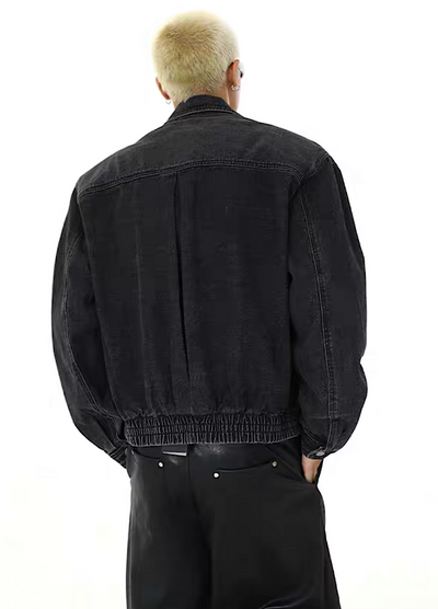 【MEBXX】Short length design simple type denim jacket  MX0017