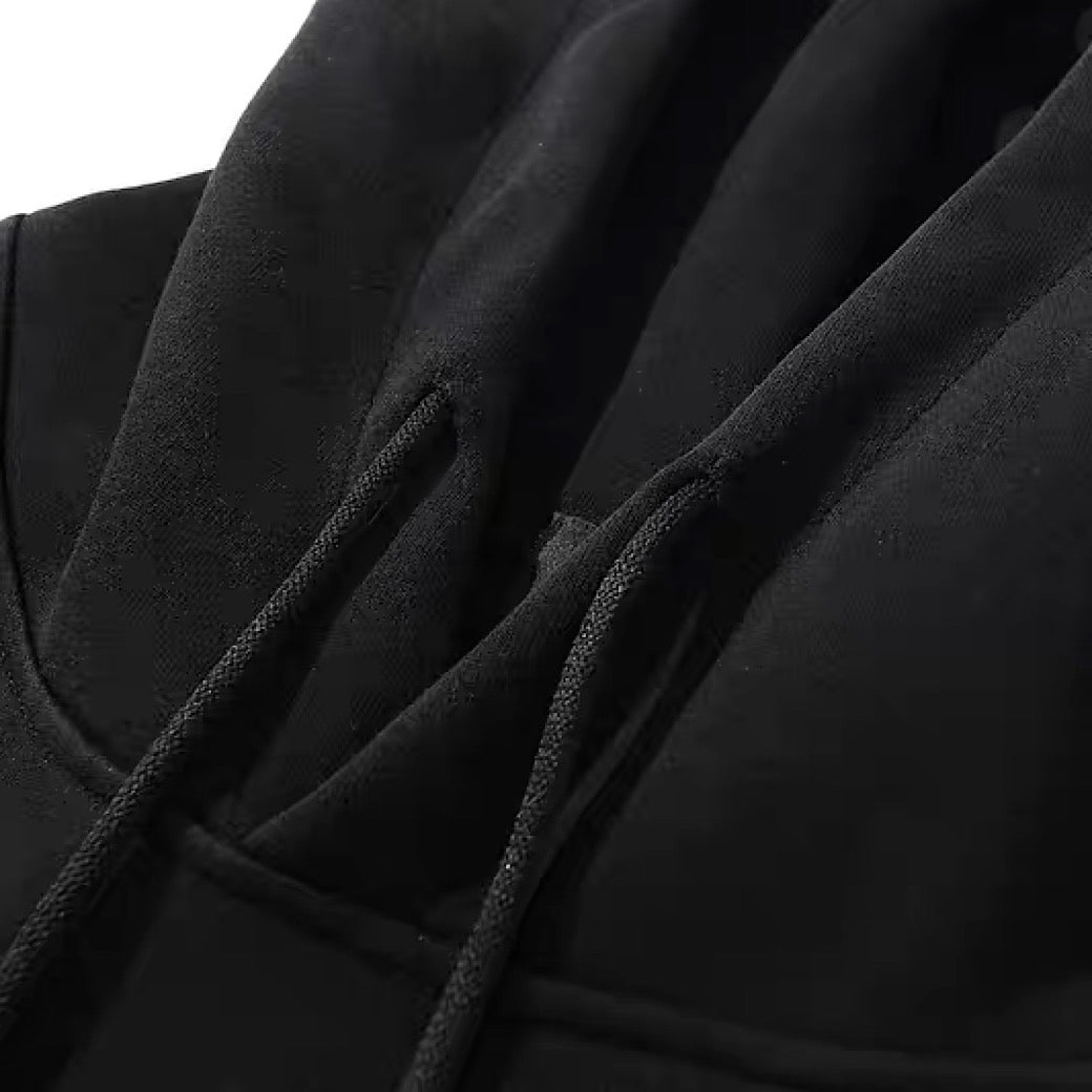 [NIHAOHAO] Big cross design dull washed over hoodie NH0090 