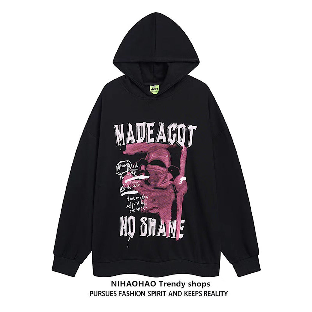 【NIHAOHAO】Special front design color over hoodie  NH0091