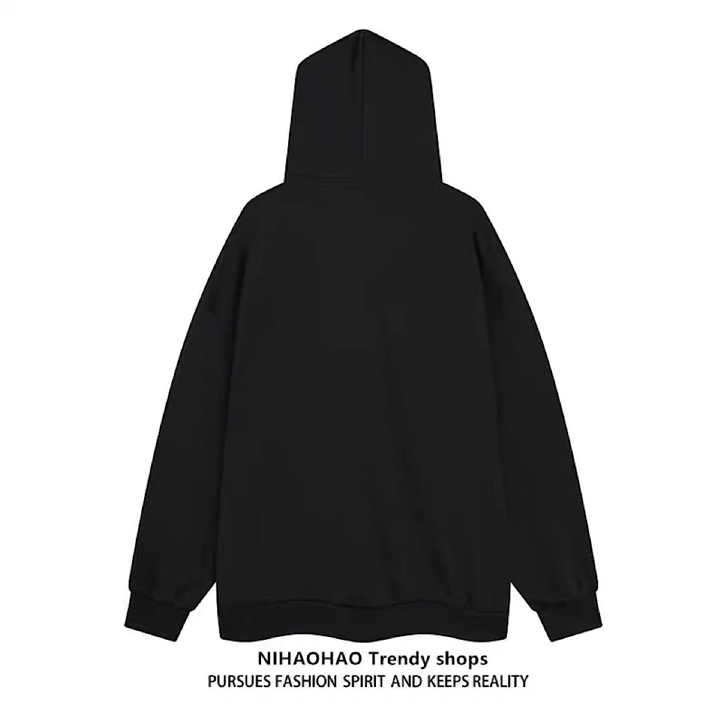 [NIHAOHAO] Special front design color over hoodie NH0091