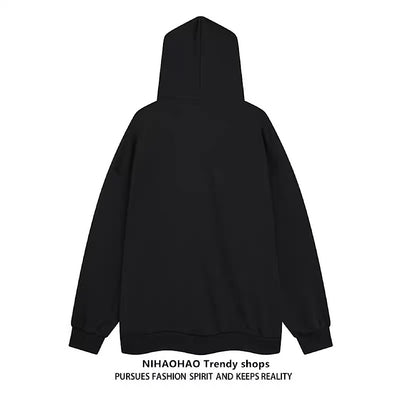 [NIHAOHAO] Special front design color over hoodie NH0091