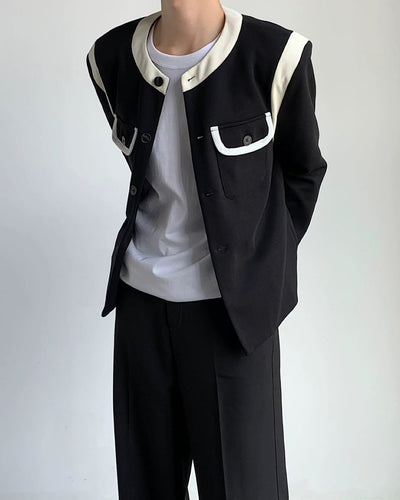 【QUANY】White Line Beautiful Modal Jacket  QU0011