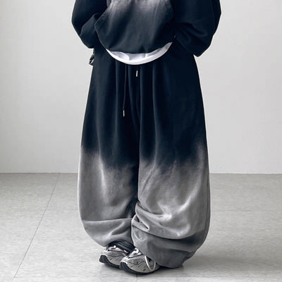 【10/4新作】Gradient monotone washed wide balloon sweatpants  HL3208