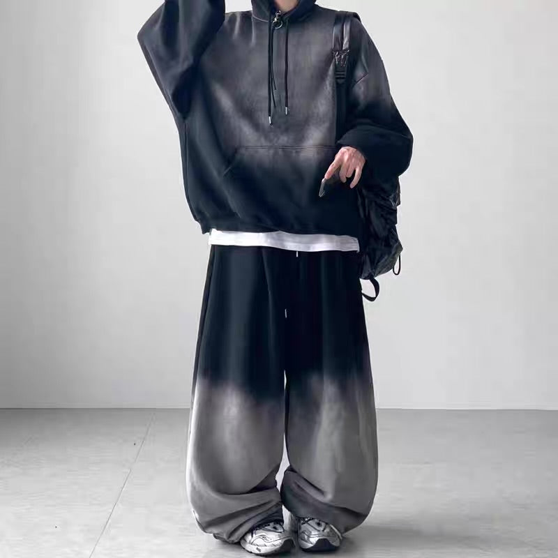 【10/4新作】Gradient monotone washed wide balloon sweatpants  HL3208