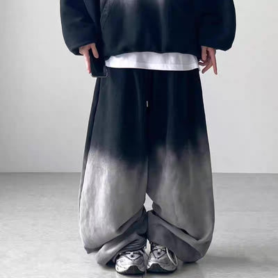【10/4新作】Gradient monotone washed wide balloon sweatpants  HL3208