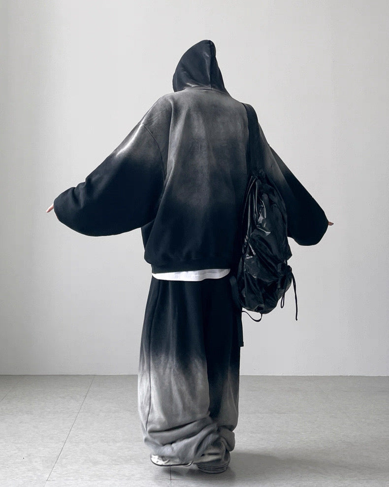 【10/4新作】Gradient monotone washed wide balloon sweatpants  HL3208