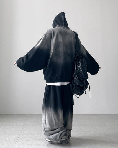 【10/4新作】Gradient monotone washed wide balloon sweatpants  HL3208