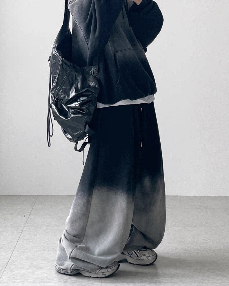 【10/4新作】Gradient monotone washed wide balloon sweatpants  HL3208