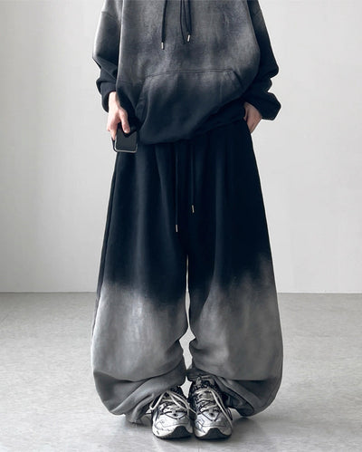 【10/4新作】Gradient monotone washed wide balloon sweatpants  HL3208