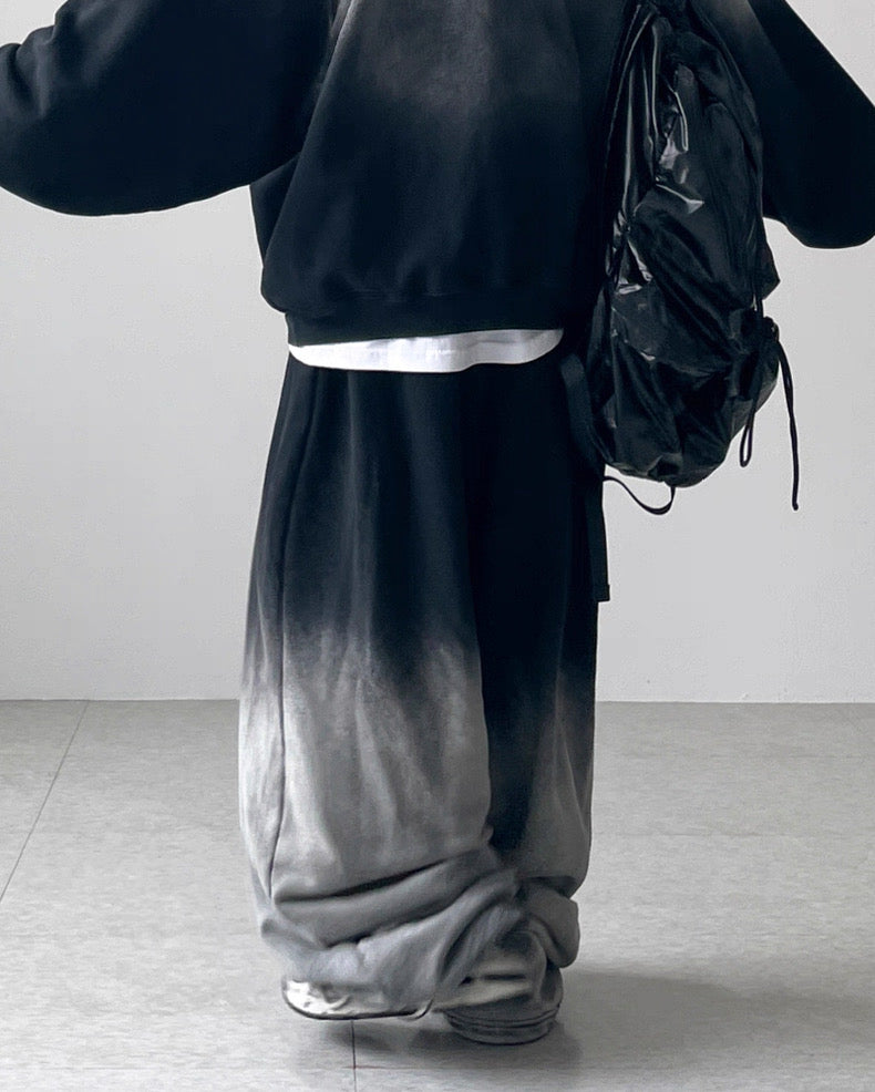 【10/4新作】Gradient monotone washed wide balloon sweatpants  HL3208
