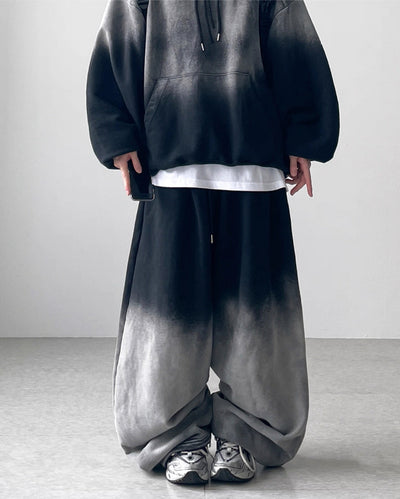 【10/4新作】Gradient monotone washed wide balloon sweatpants  HL3208