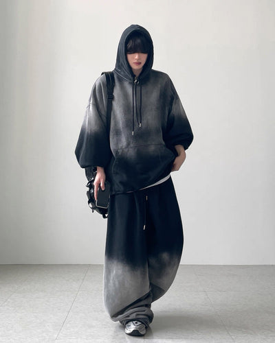 【10/4新作】Gradient monotone washed wide balloon sweatpants  HL3208