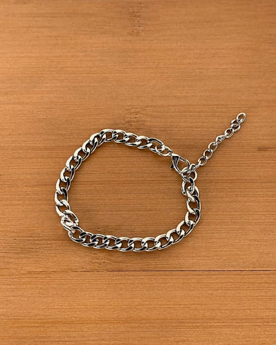 【QUANY】Simple chain type glossy bangle  QU0016