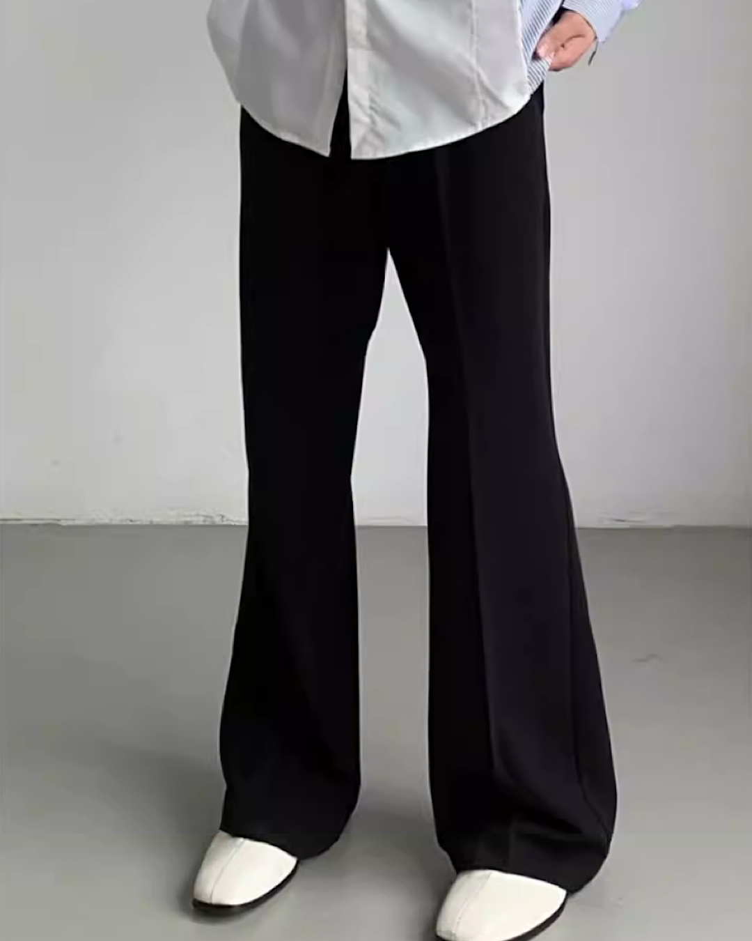 [QUANY] Sharp Silhouette Simple Design Slacks Pants QU0018