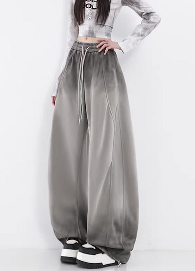 【10/4新作】Fully washed wide silhouette vintage basic sweatpants  HL3206