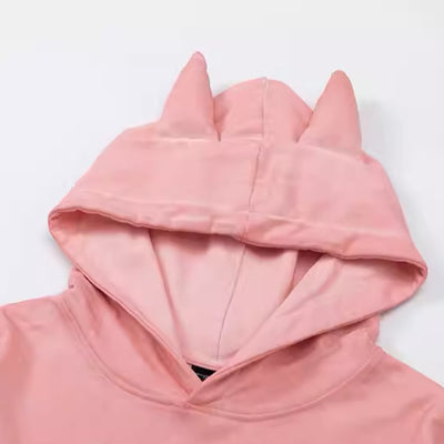 【NIHAOHAO】Subculture Initial Design Shard Glaser Devil Hoodie  NH0063