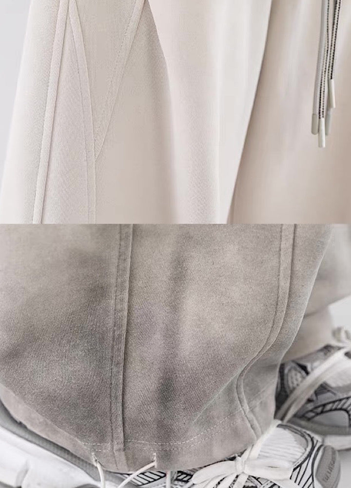 【10/4新作】Fully washed wide silhouette vintage basic sweatpants  HL3206