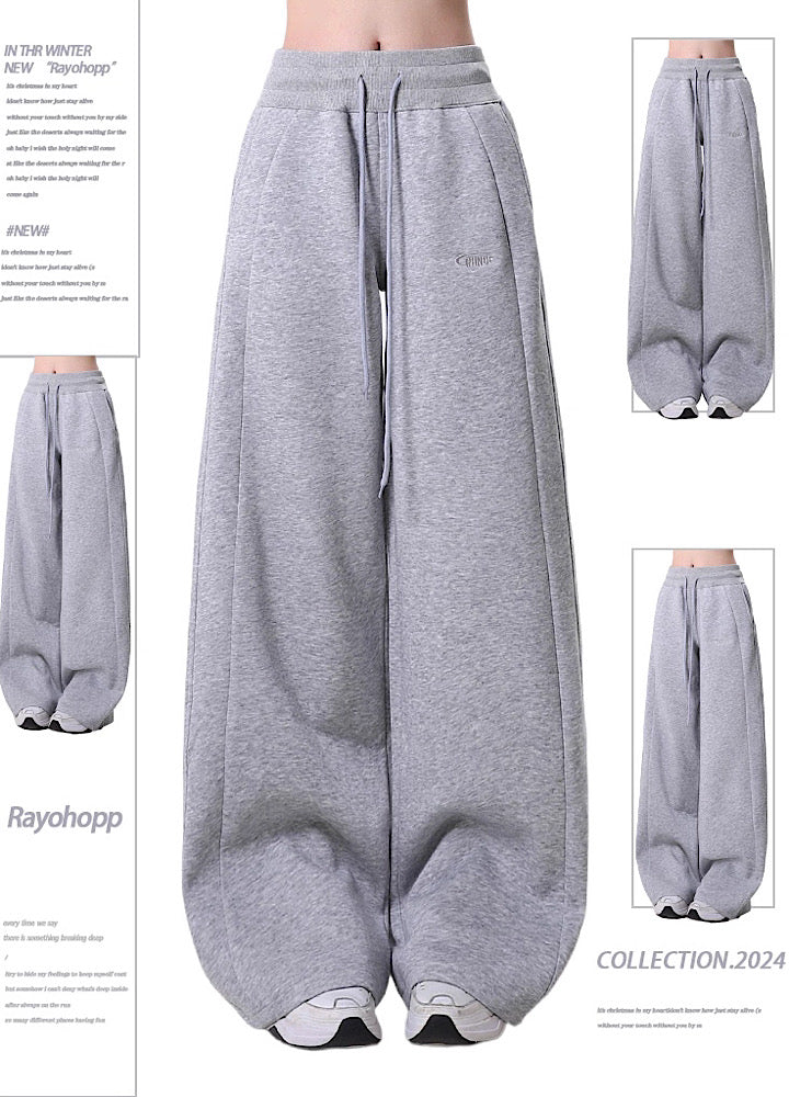 【Rayohopp】Sideline silhouette basic style sweatpants  RH0157