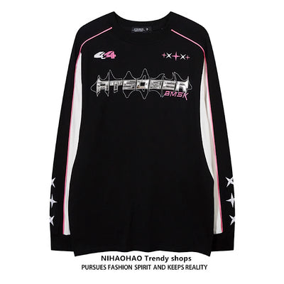 [NIHAOHAO] Casual main monotone coloring sporty T-shirt NH0067