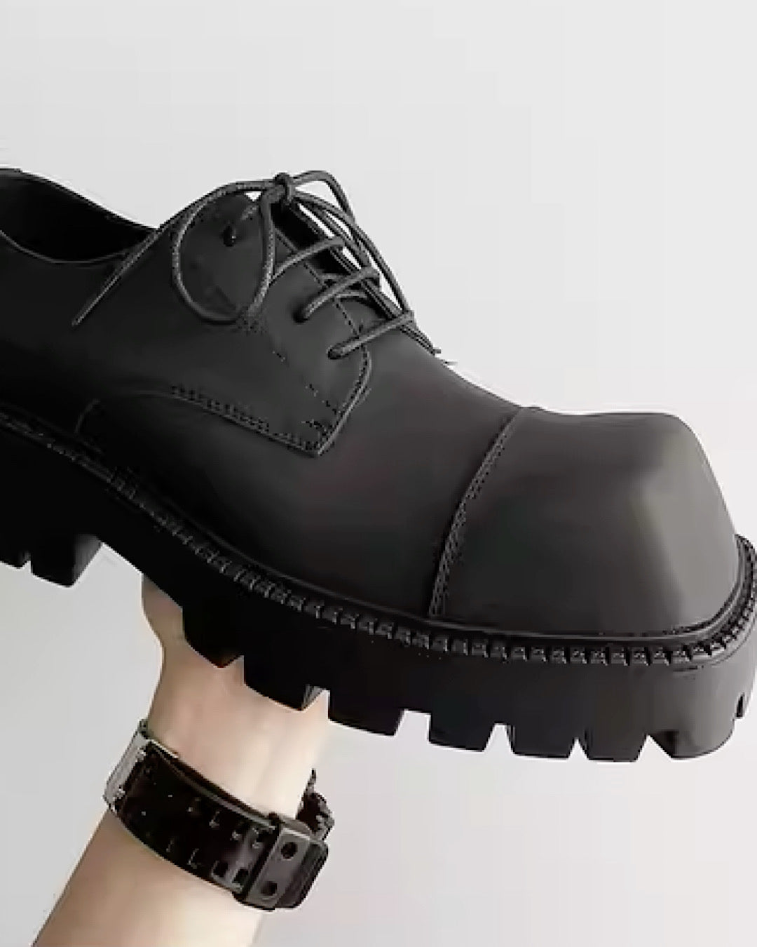 Three-dimensional silhouette matte design Blacking platform shoes HL2941