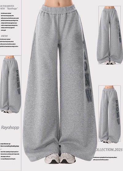 【Rayohopp】Side design initial casual sweatpants  RH0158