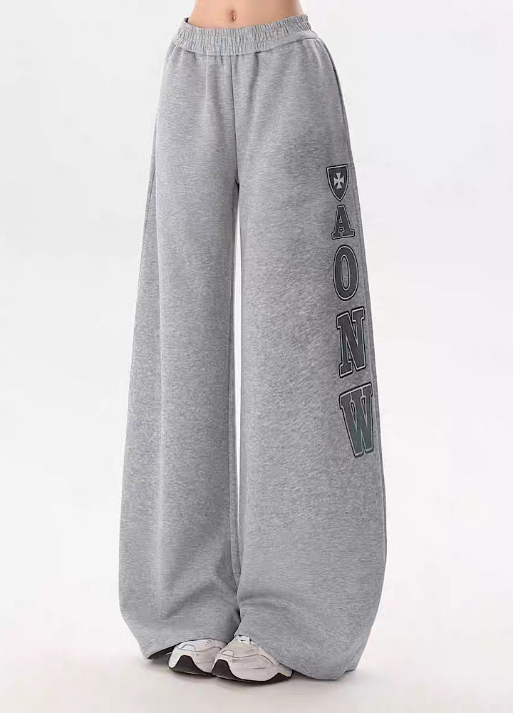 【Rayohopp】Side design initial casual sweatpants  RH0158