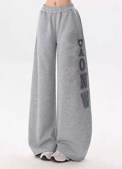 【Rayohopp】Side design initial casual sweatpants  RH0158
