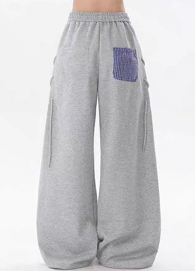【Rayohopp】Side-changing design wide silhouette straight sweatpants  RH0159