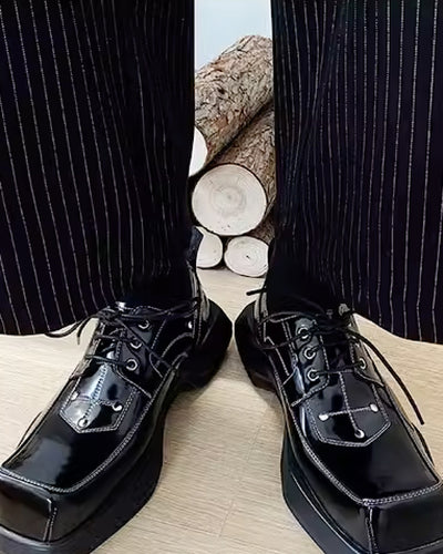 [8/14 New] White Stitch Line Cross Design Shoes HL2943