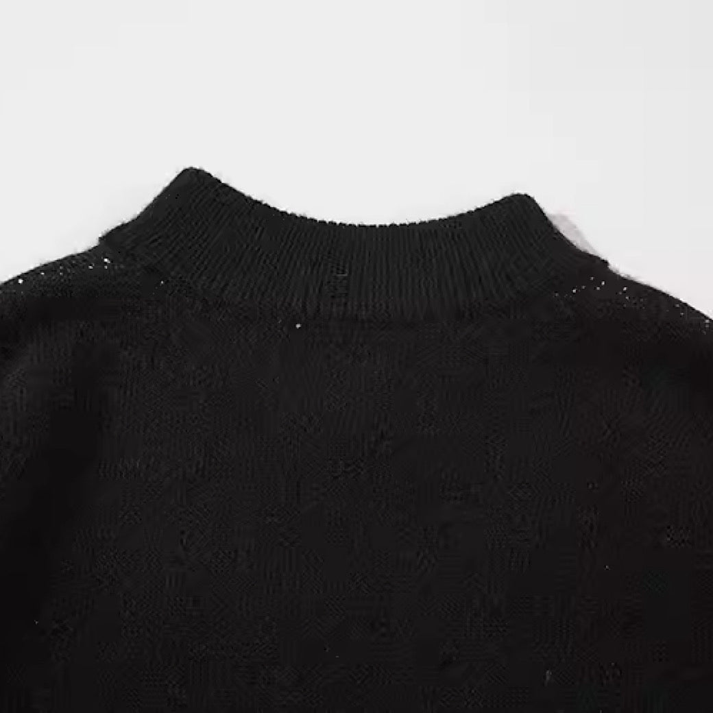【NIHAOHAO】Starlight casual illustration overknit sweater  NH0070