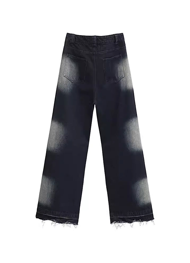 FUZZYKON】Point wash design wide silhouette denim pants FK0021 – HI-LANDER