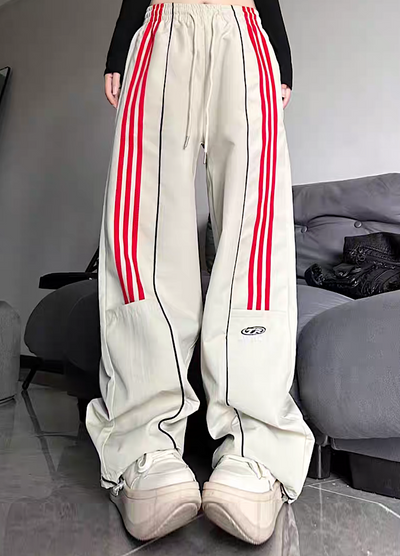 [W3] Full line over silhouette sporty casual pants WO0032