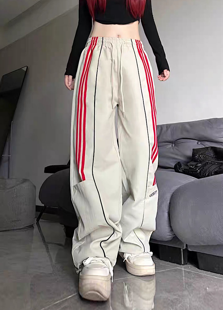 [W3] Full line over silhouette sporty casual pants WO0032