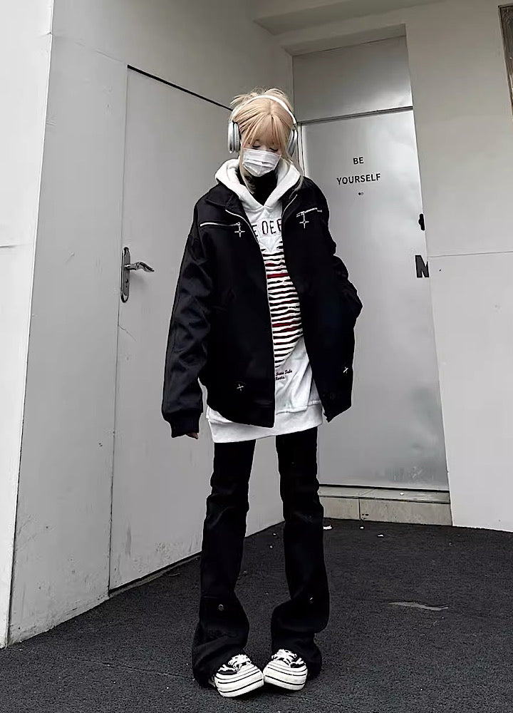 【Take off】Regular silhouette street mode simple jacket  TO0023