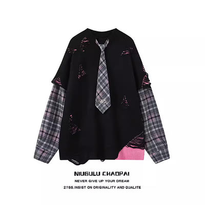 【NIUGULU】Knit Plus Deadline Damageless Shirt  NG0011