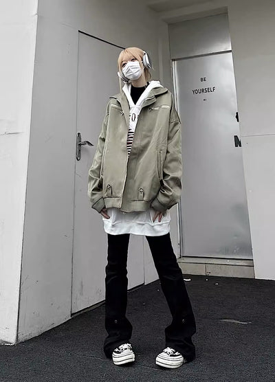 【Take off】Regular silhouette street mode simple jacket  TO0023