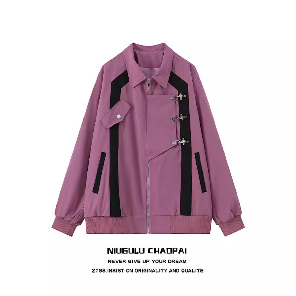 [NIUGULU] Gimmick Overline Ness Design Color Jacket NG0013