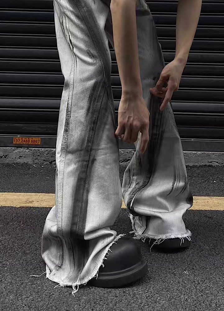 【MAXDSTR】Slash type washed design flare denim pants  MD0111