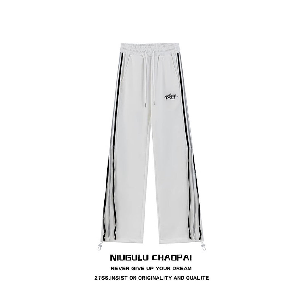 【NIUGULU】Side double line simple sporty pants  NG0015
