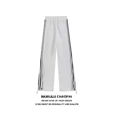 【NIUGULU】Side double line simple sporty pants  NG0015