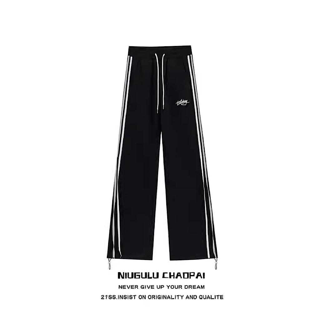[NIUGULU] Side double line simple sporty pants NG0015