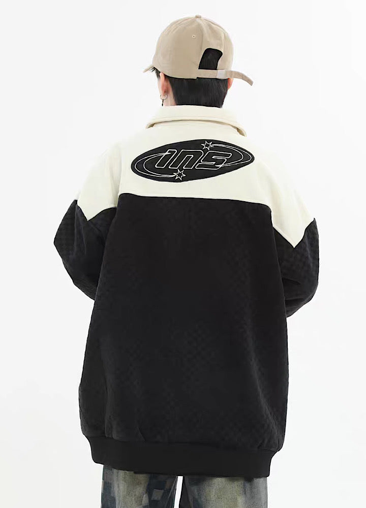【INS】Double coloring sporty style overjacket  IN0025