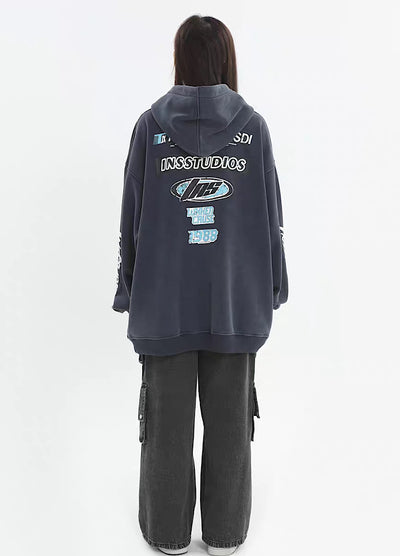 【INS】Acid dull vintage design hoodie  IN0029