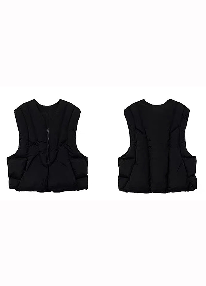 【12/18新作】Narrow rise initial design overment vest  HL2998