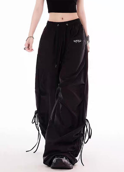 【Eleven shop97】Side ribbon line design casual pants  ES0036