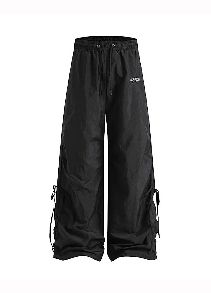 【Eleven shop97】Side ribbon line design casual pants  ES0036