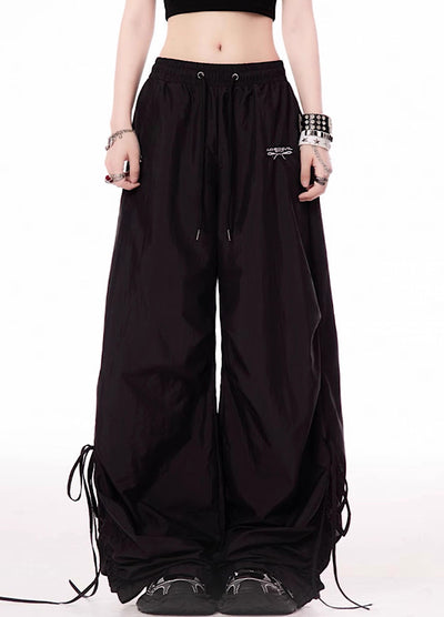 【Eleven shop97】Side ribbon line design casual pants  ES0036
