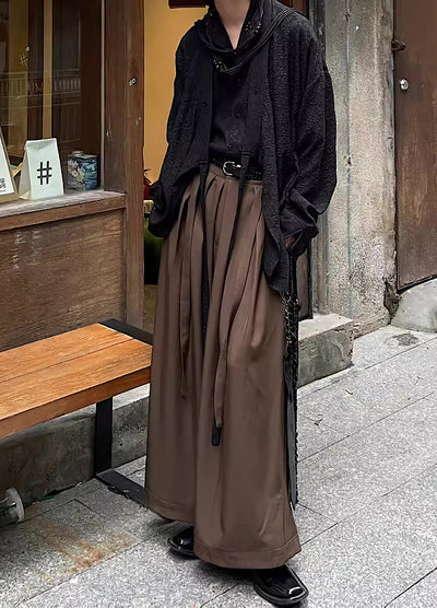 【Sleeping】Straight wide silhouette beautiful skirt pants  SL0012